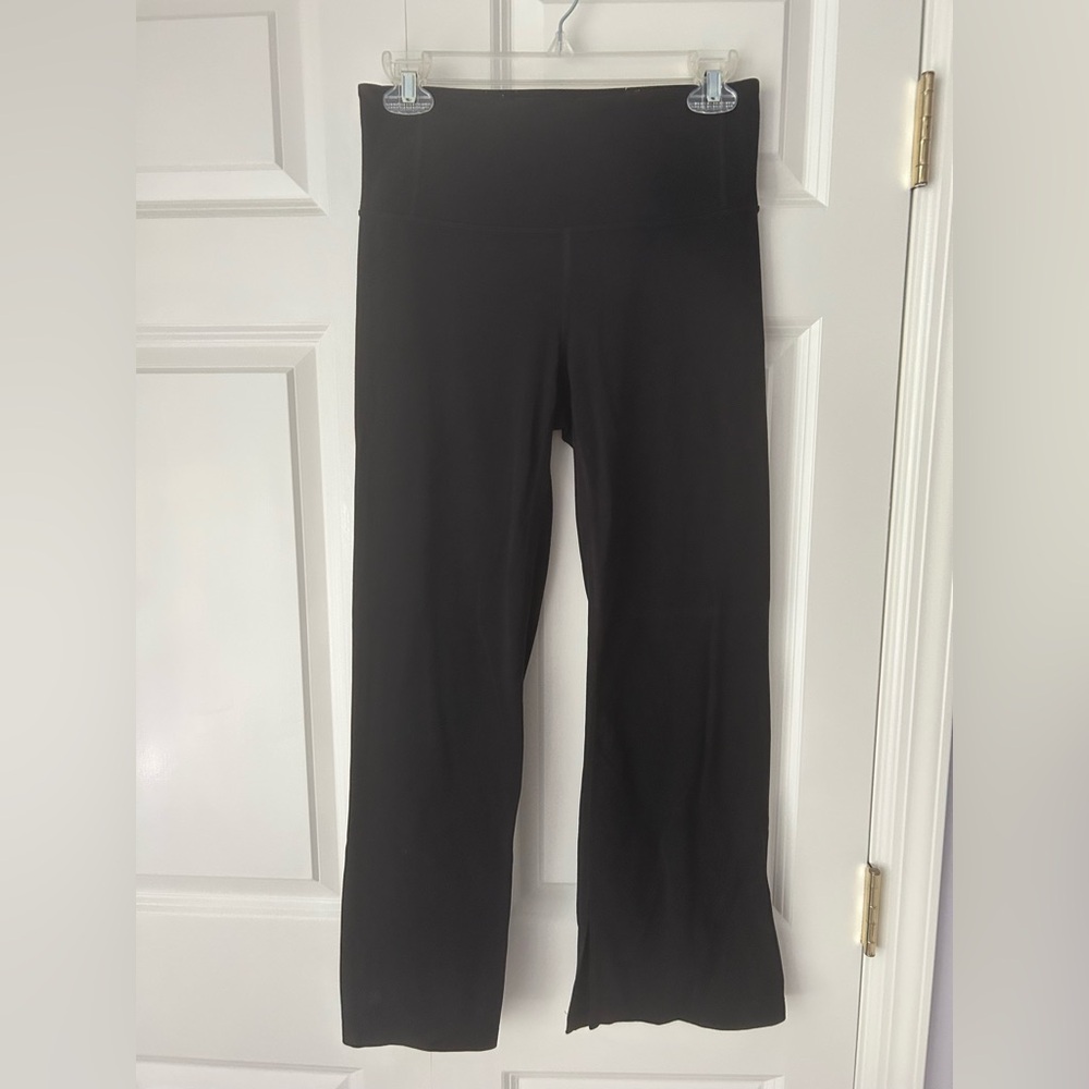 Athleta barre crop split flare pant - black size S